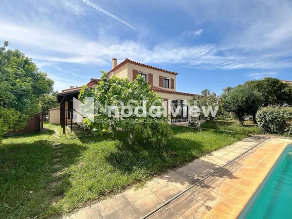 TORREILLES - A VENDRE Maison 5 pieces en 4 faces avec jardin piscine et garage