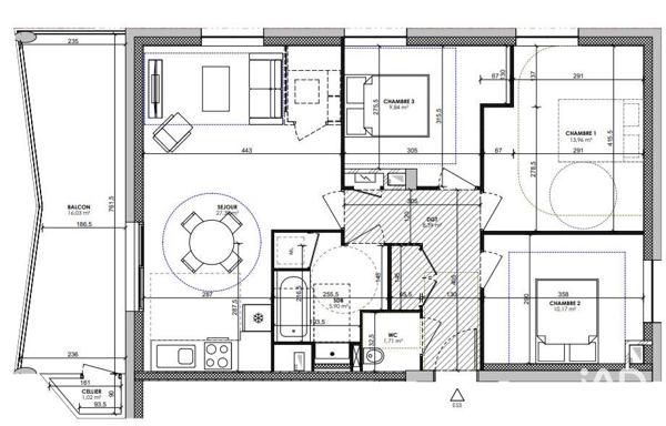 Appartement (neuf) à vendre 4 pièces 77 m² Lyon 7