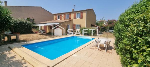 Pavillon 4 chambres, piscine, garage