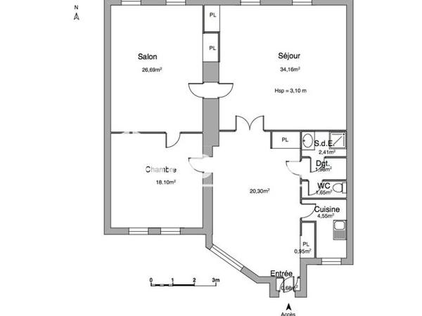 Location Appartement 4 pièces 111.5 m² - 3 PLACE DU PARLEMENT Rennes 35000