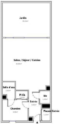 Appartement 2 pièces - 52 m²