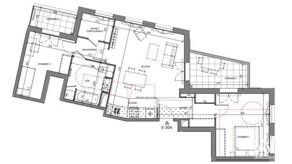 Appartement à vendre 3 pièces 70 m² Serris