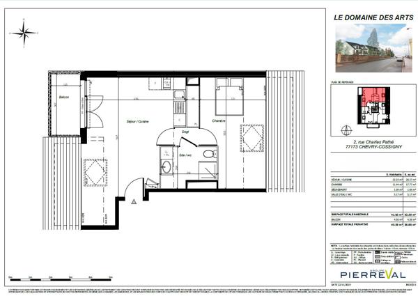 Appartement Chevry Cossigny 2 pièces 52 m2