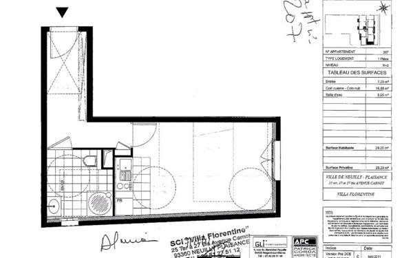 Appartement à louer    1 pièce • 29,14 m2 Neuilly-Plaisance