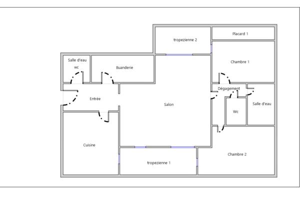 Appartement 3 pièce(s) 2 chambre(s) 94 m²