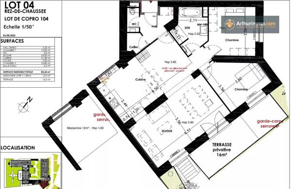 Vente Appartement 4 pièces 94 m2 à Lille