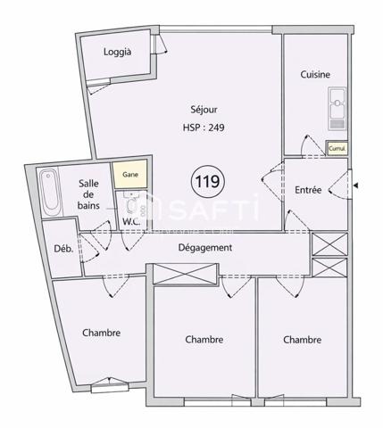 PLEIN CENTRE - AU CALME - 3 CHAMBRES - RECENT