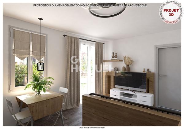 CENTRE VILLE : F2 + TERRASSE + GARAGE (38M²)