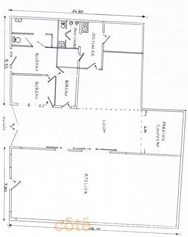 Location
                Local d'activité349 m² - Tours (37000)