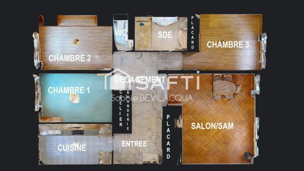 Appartement 3 chambres Jean Macé