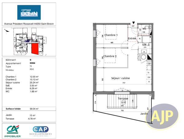 Vente appartement Saint Brevin Les Pins : 335 000 € - AJP Immobilier Saint-Brévin