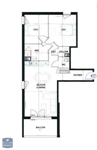 Appartement à louer 3 pièces 72.52m²