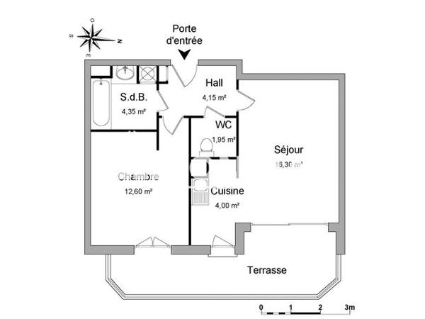 Location Appartement 2 pièces 43.35 m² - PARC ANTIBEA Antibes 06600
