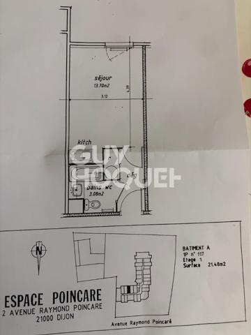 Appartement Dijon 1 pièce - 21 m2