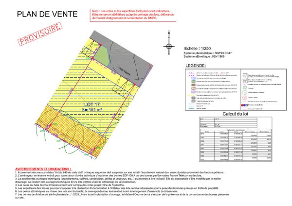 Terrain viabilisé de 382 m² - Notre Dame De Monts