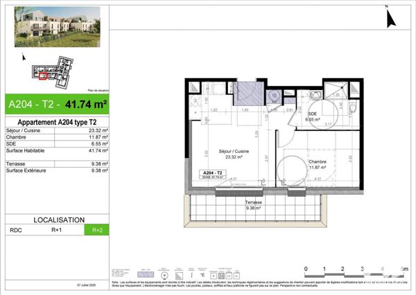 Appartement à vendre 2 pièces 41 m² Carpiquet