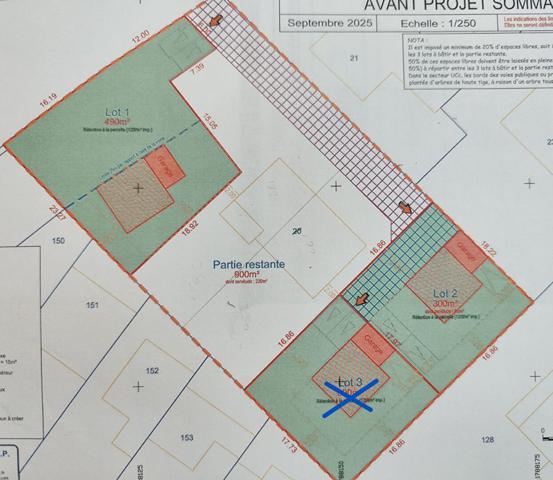 Terrain viabilisé de 295 m2 à Villevieille