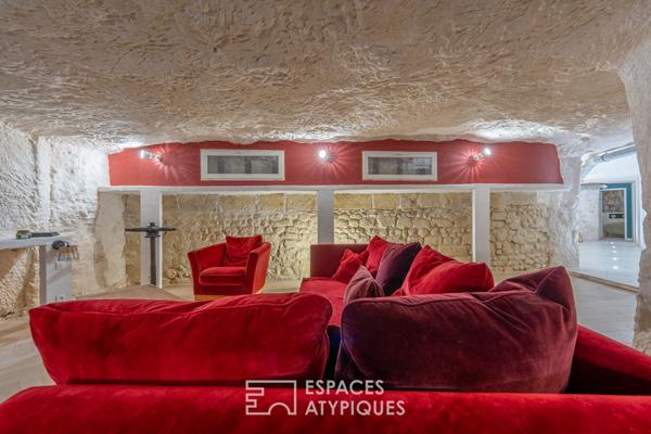 Maison semi-troglodyte entre vignes et Loire