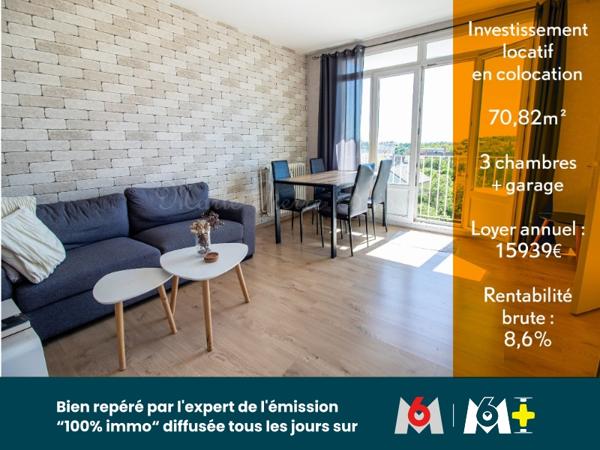 Appartement 70.82 m² à Dijon