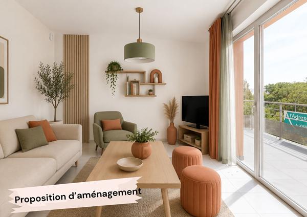 NARBONNE. Bel appartement T3 de 63m² en Résidence sécurisée sur les Quais.