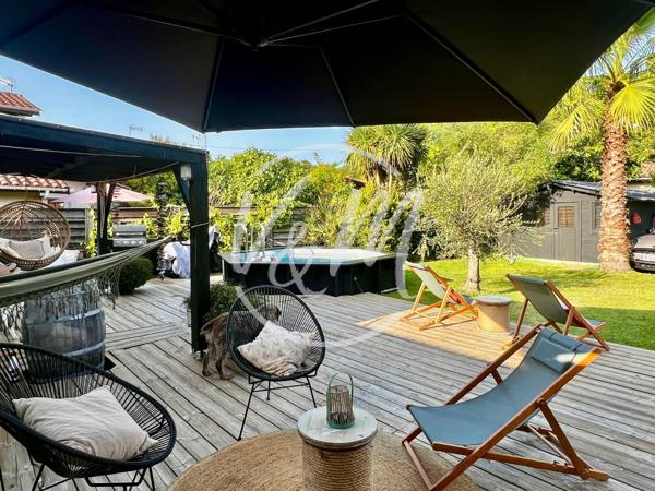 Maison rénovée de plain-pied de plus de 60m² avec terrasse et piscine hors-sol à vendre à Claouey – Presqu’île du Cap Ferret LEGE CAP FERRET CLAOUEY