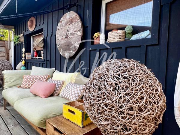 Maison rénovée de plain-pied de plus de 60m² avec terrasse et piscine hors-sol à vendre à Claouey – Presqu’île du Cap Ferret LEGE CAP FERRET CLAOUEY