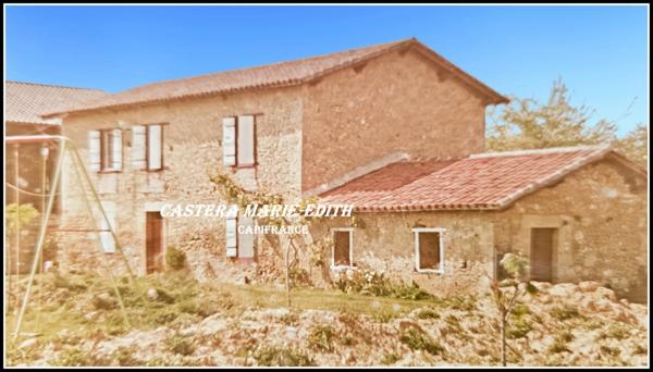 Propriete à BARRAN (GERS) AVEC MAISON GASCONNE EN PIERRES- 160 m² hab- sur 2,6 hectares + dépendances +PUITS