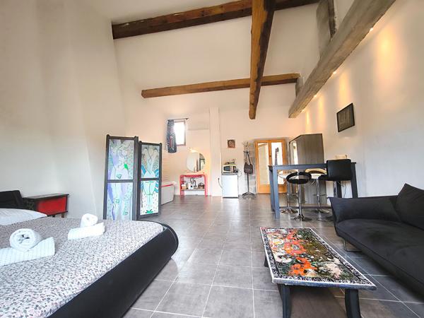 Maison de caractère avec vue sur l'abbaye de Lagrasse, village classé