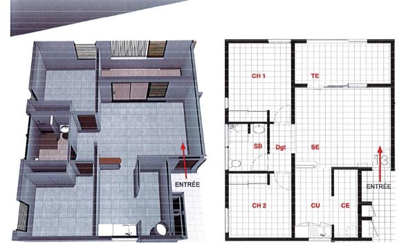 Appartement T3 Secteur Montabo superficie 63.56 m2