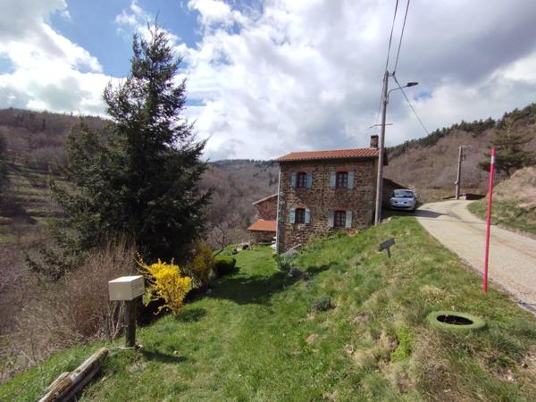 Maison 63 m2, source, 7 hectares (jardin, bois, landes)