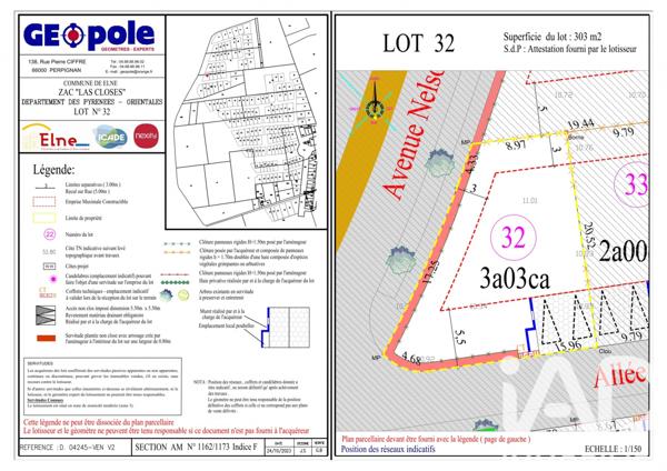 Terrain à vendre 303 m² Elne