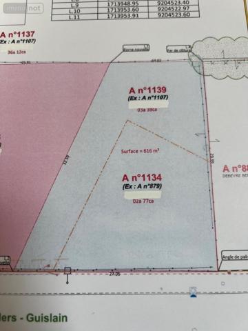 Terrain à Batir à vendre à Honnecourt-sur-Escaut dans le Nord (59266), ref : 59098-11738