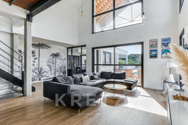 Villa contemporaine avec piscine à débordement et vue, aux portes de Balma / Toulouse