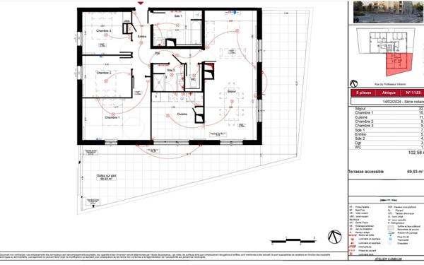 Appartement à vendre    4 pièces • 102,58 m2 Gradignan