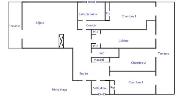 Appartement 4 pièces - 98 m² Exclusivité efficity