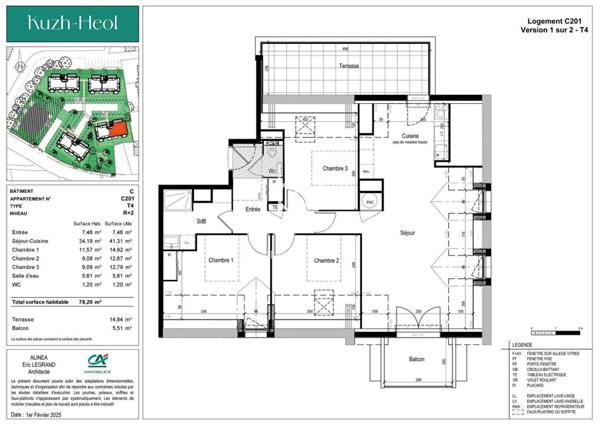 ARZON Appartement 4 pièces 78 m²