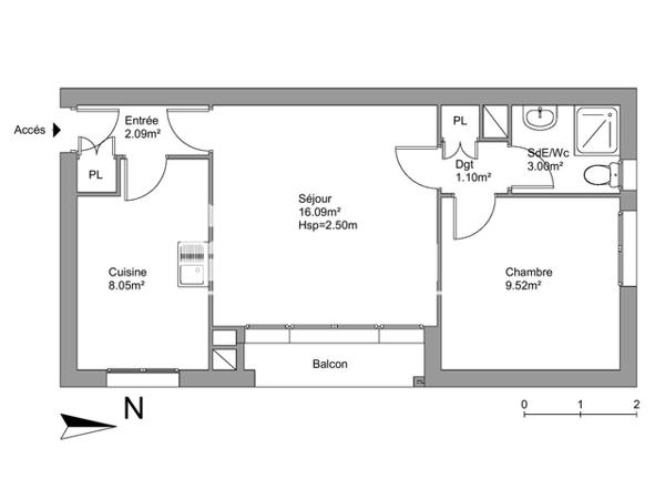 Location Appartement 2 pièces 39.85 m² - 77 RUE LEONARD BOURCIER Nancy 54000