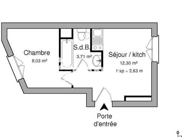 Location Appartement 2 pièces 24.04 m² - ARCHERS 2 THAIS Rennes 35000