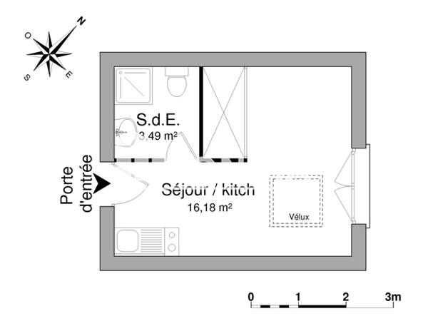 Location Studio 19.67 m² - 2 RUE PIERRE ET MARIE CURIE Mont De Marsan 40000