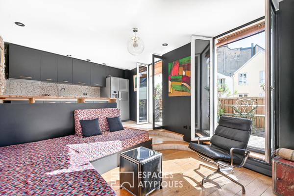 Appartement traversant avec deux terrasses et sauna – Place du Tertre