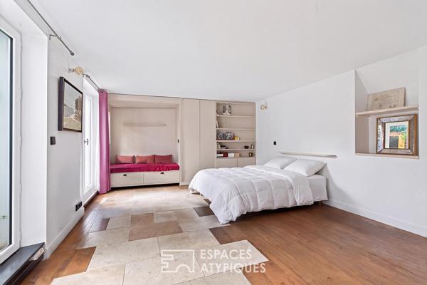 Appartement traversant avec deux terrasses et sauna – Place du Tertre