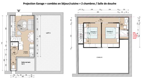 Appartement 3 pièces - 82 m²