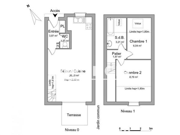 Location Maison 3 pièces 51.09 m² - 2 RUE DU COMMERCE Plerin 22190