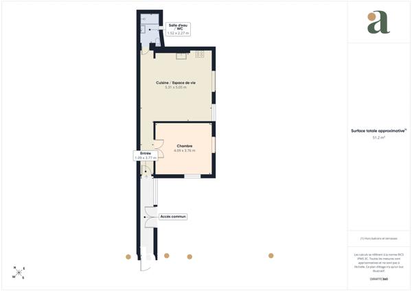 Bel appartement de caractère 50m2 Au coeur de Saint-Esprit