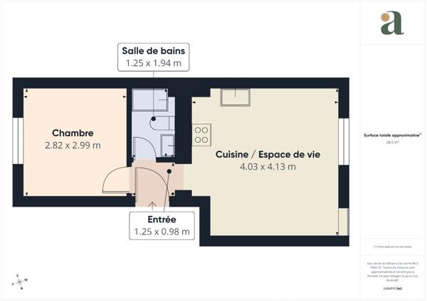Charmant appartement de 28,66m² (Loi Carrez) dans le Marais Paris 3ème Arrondissement