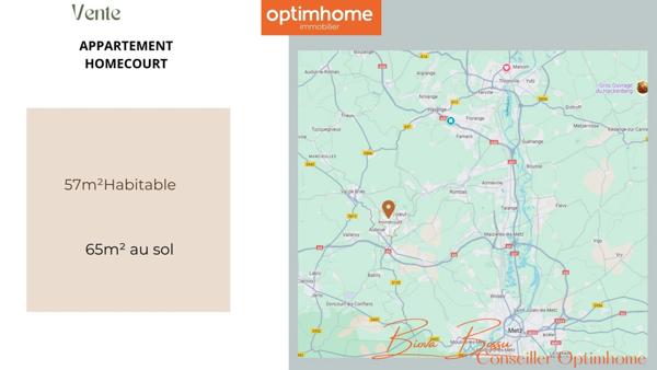 À vendre – Élégant appartement T3 de 60 m² à Homécourt (54710)