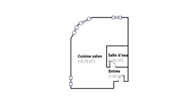 STUDIO 22 m² - 5 mn à pieds METRO LIGNE 14 SAINT OUEN - 2ème étage avec asc.