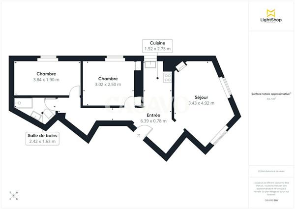 Vente Appartement 3 pièces de 45m² - 75006 Paris