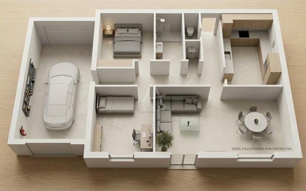 Plain-pied plein sud – Bien rare avec combles aménageables et terrain constructible !