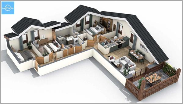 Appartement T3 cabine 70 m² Alpe d’Huez Village